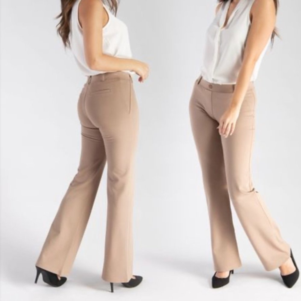 Betabrand NWT Dress Pant Yoga Pants Khaki Twill XL